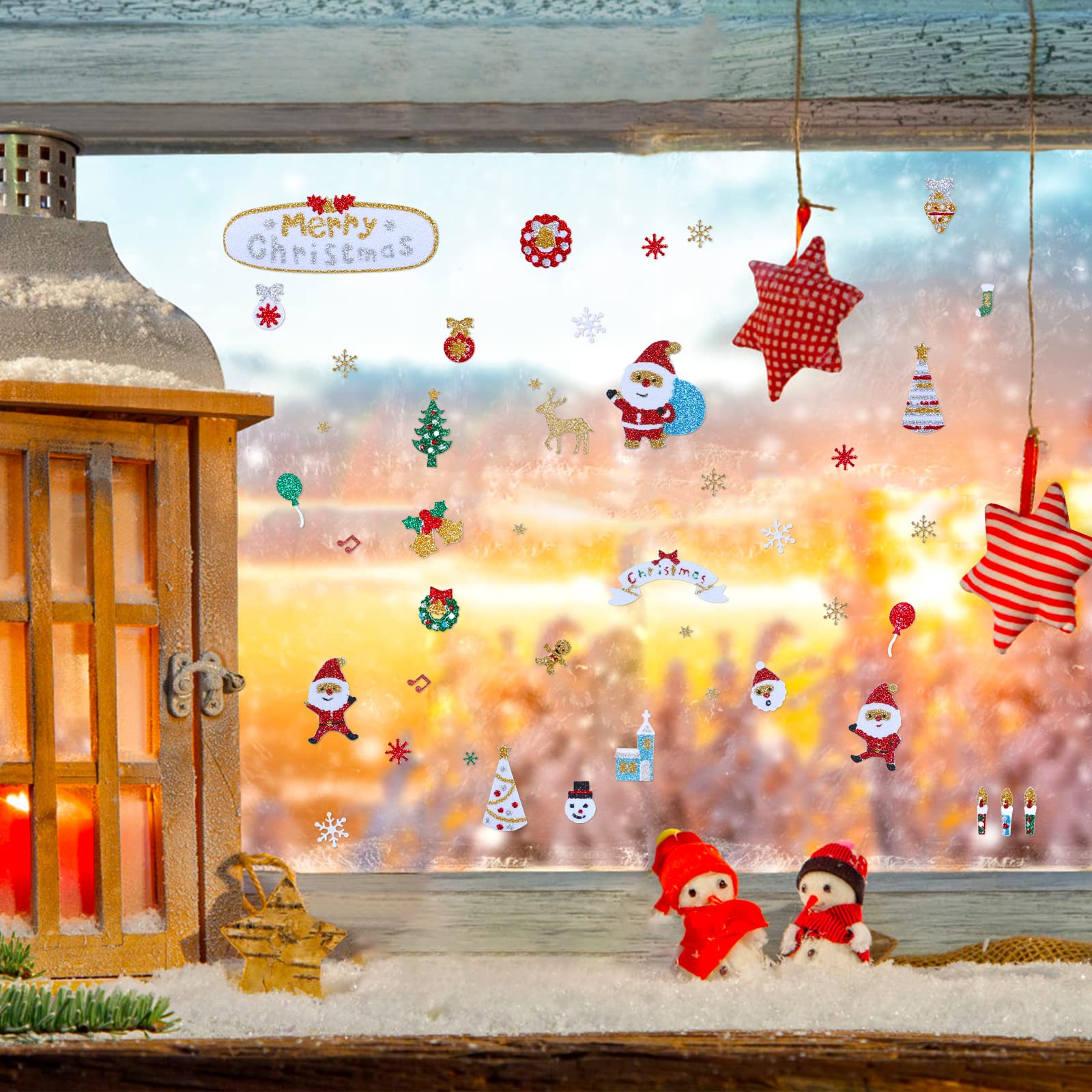 Amazon.co.jp: LEMESO クリスマス シール ステッカー 8シート